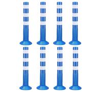 SaryEdge Poste delimitador de tráfico, Cono delimitador de tráfico con Base Desmontable, bolardo Reflectante de Seguridad para estacionamiento, Barra para Garaje/Obra/re，Blue-8 Pcs