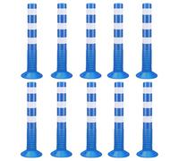 SaryEdge Poste delimitador de tráfico, Cono delimitador de tráfico con Base Desmontable, bolardo Reflectante de Seguridad para estacionamiento, Barra para Garaje/Obra/re，Blue-10 Pcs