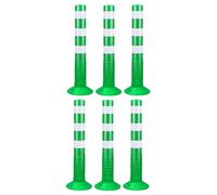 SaryEdge Poste delimitador de tráfico, Cono delimitador de tráfico con Base Desmontable, bolardo Reflectante de Seguridad para estacionamiento, Barra para Garaje/Obra/re，Green-6 Pcs