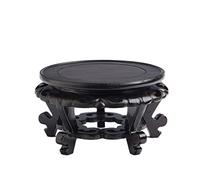 SaryEdge Soporte para Plantas, Pedestal para bonsái, Pedestal para jarrón, Soportes para bonsái, Soporte de exhibición para bonsái, extraña Estatua de Buda de Piedra, Base pa，Black-33CM