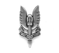 SAS British Army Special Air Service Who Dares Wins Metal Military Forces - Serie temática - Pin de solapa esmaltado - Insignia chapada para ropa, bolsas y cordones