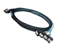 SAS4.0 8654 a 4SATA convertidor de ángulo recto cable duradero PVC cable adaptador de almacenamiento de centro de datos eficiente de transferencia de datos