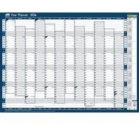 Sasco Juego de planificador de pared anual vertical 2024, calendario de borrado en seco, planificador de pared grande con bolígrafo de borrado en seco y calcomanías, gráfico de pared y tablero de