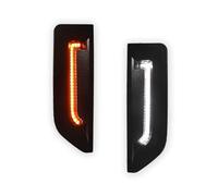 SASFDSG Intermitentes Laterales Para Ford Para Bronco 2021 2022 2023 2024 LED Ámbar Doble Color Indicador Lateral Delantero Señal Giro W Luz Estacionamiento Intermitente lateral