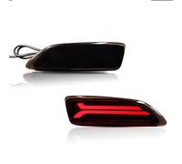 SASFDSG Intermitentes Laterales Para Toyota Para Corolla 2011 2012 2013 LED Rojo Reflector Parachoques Trasero Coche Luz Freno Señal Giro Antiniebla Intermitente lateral(Smoked Lens)