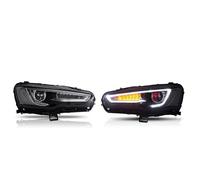 SASFZ Faros Delanteros 2 Uds Para Lancer 2008-2017 Lámpara Frontal De Estilo Coche Faro LED Luces Circulación Diurna Lámparas Señal Automóviles Faros Principales(RHD Demon Eye)