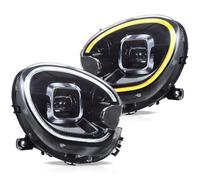 SASFZ Faros Delanteros Para Mini Para Countryman Para R60 2010-2016 LED Proyector Doble Haz Faros DRL Señal Giro Plug-and-Play Frontal Faros Principales(LHD)