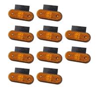 SASFZ Piloto Trasero Marcador Lateral 12V 24V 4 LED Luz De Giro Trasera Gálibo Coche Camión Remolque Camioneta Rojo Blanco Amarillo Lámpara Trasera(10pcs Yellow)