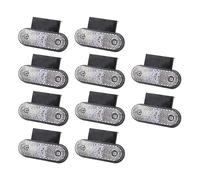 SASFZ Piloto Trasero Marcador Lateral 12V 24V 4 LED Luz De Giro Trasera Gálibo Coche Camión Remolque Camioneta Rojo Blanco Amarillo Lámpara Trasera(10pcs White)