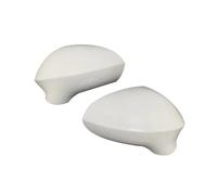 SASFZ Tapa Espejo Adecuado para Seat para Leon, Cubierta de Espejo retrovisor de Repuesto para Coche, Caja de Espejo, Tira Decorativa de Fibra de Carbono Cubierta Espejo Lateral Puerta(Blanco)