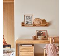 Sasha - Estantería infantil de pared de teca maciza de 100 cm H 15 x B 100 x T 20 cm