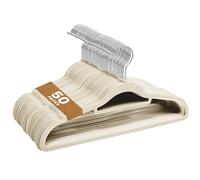 Sasha Morel Paquete de 50 perchas de terciopelo antideslizantes para ropa, ahorran espacio para adultos con organizador de corbatas y ganchos giratorios, perchas de ropa para almacenamiento de armario