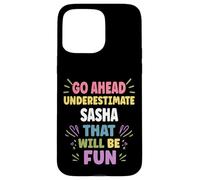 Sasha Personalized Women's Gift Custom Sasha Carcasa para iPhone 15 Pro MAX