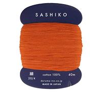 Sashiko Hilo diluyente peso 40 m Col. 214 - Naranja zanahoria - Bordado japonés y acolchado por Yokota