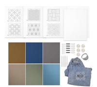 Sashiko - Kit de costura de tela, aguja soluble en agua, kit de bordado para principiantes, material Sashiko, aguja de tela, kit de costura de tela, kit de costura Sashiko, bordado soluble en agua