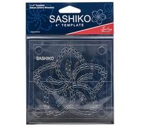 Sashiko Sew Easy, plantilla 10 cm, regla de acolchado y patchwork de Sakura (flor de cerezo) para coser apliques, acrílico transparente antideslizante, instrucciones incluidas (idioma español no