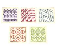 Sashiko Tela Preimpresa Posavasos Kit 5 estampados- SK-315