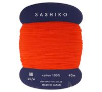 Sashiko Thread Thinner Weight 40m Col. 212 -Orange Red- Japanese Embro