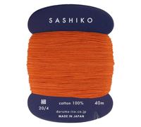 Sashiko Thread Thinner Weight 40m Col. 214 -Carrot Orange- Japanese Em