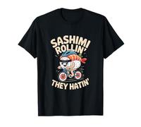 Sashimi Rollin' Ciclista de sushi divertido para amantes de la comida Camiseta