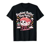 Sashimi Rollin They Hatin Sushi Ciclista Comida Japonesa Divertida Camiseta