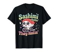 Sashimi Rollin They Hatin Sushi Ciclista Comida Japonesa Divertida Camiseta