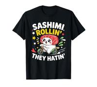 Sashimi Rollin They Hatin Sushi Ciclista Comida Japonesa Divertida Camiseta