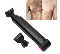 SASKATE Afeitadora eléctrica de pelo trasero, maquinillas de afeitar de seguridad para hombre, mango plegable de longitud ajustable, de depilación inalámbrica Body Hair Self Shaving Machine