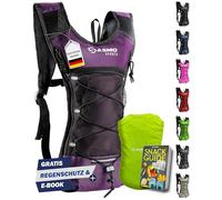 SASMO® Mochila de running para mujer, 6 l, con compartimento térmico, ultraligera, 300 g, mochila para correr para hombre y mujer, incluye protector de lluvia y reflectores