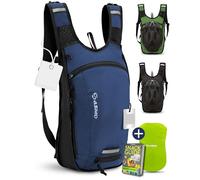 SASMO - Mochila para bicicleta (10 + 3 l, con compartimento térmico y red para casco, incluye protector de lluvia, para hombre y mujer)
