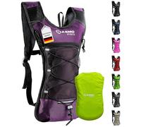 SASMO® Mochila de running para mujer, 6 l, con compartimento térmico, ultraligera, 300 g, mochila para correr para hombre y mujer, incluye protector de lluvia y reflectores