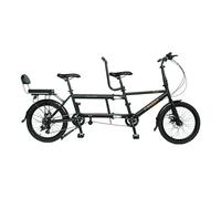 SASOKI Bicicleta tándem, Bicicleta Plegable para Tres Personas, Material de Acero de Alto Carbono, Resistente al óxido y Duradera, Ideal para Viajes Familiares y Paseos en Pareja
