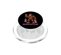 Sasquatch Believe for a Cure Fun Concientización sobre el cáncer de Mama PopSockets PopGrip para MagSafe