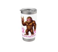 Sasquatch Believe for a Cure Fun Concientización sobre el cáncer de mama Vaso térmico de acero inoxidable de doble pared