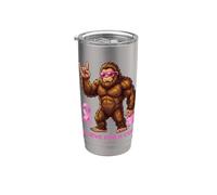 Sasquatch Believe for a Cure Fun Concientización sobre el cáncer de mama Vaso térmico de acero inoxidable de doble pared