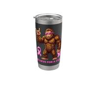 Sasquatch Believe for a Cure Fun Concientización sobre el cáncer de mama Vaso térmico de acero inoxidable de doble pared