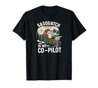 Sasquatch Co-Pilot Bigfoot Wilderness Adventure Design Camiseta