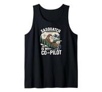 Sasquatch Co-Pilot Bigfoot Wilderness Adventure Design Camiseta sin Mangas