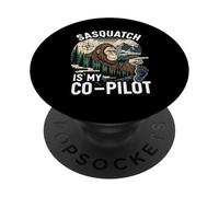Sasquatch Co-Pilot Bigfoot Wilderness Adventure Design PopSockets PopGrip Adhesivo