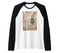 Sasquatch Encontrado Jesús Buscando Bigfoot Divertido Humor Camiseta Manga Raglan