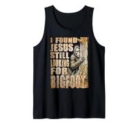 Sasquatch Encontrado Jesús Buscando Bigfoot Divertido Humor Camiseta sin Mangas