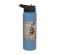 Sasquatch Encontrado Jesús Buscando Bigfoot Divertido Humor Stainless Steel Insulated Water Bottle
