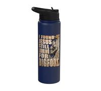 Sasquatch Encontrado Jesús Buscando Bigfoot Divertido Humor Stainless Steel Insulated Water Bottle