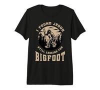 Sasquatch Encontrado Jesús Buscando Bigfoot Fe Cristiana Camiseta Premium