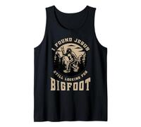 Sasquatch Encontrado Jesús Buscando Bigfoot Fe Cristiana Camiseta sin Mangas