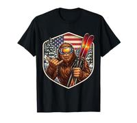 Sasquatch Esquí Big-Foot Shaka Esquiador Esquiador Americano USA Camiseta