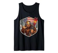 Sasquatch Esquí Big-Foot Shaka Esquiador Esquiador Americano USA Camiseta sin Mangas