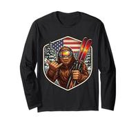 Sasquatch Esquí Big-Foot Shaka Esquiador Esquiador Americano USA Manga Larga