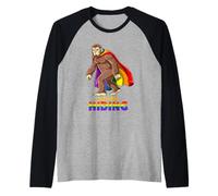 Sasquatch Gay Bigfoot No Más Orgullo Oculto Camiseta Manga Raglan