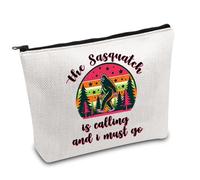 Sasquatch Gift Sasquatch Forest Hiking Makeup Bag Sasquatch Lover Gift Camping Zipper Pouch Cryptid Gift Outdoor Gift (The Sasquatch UK)